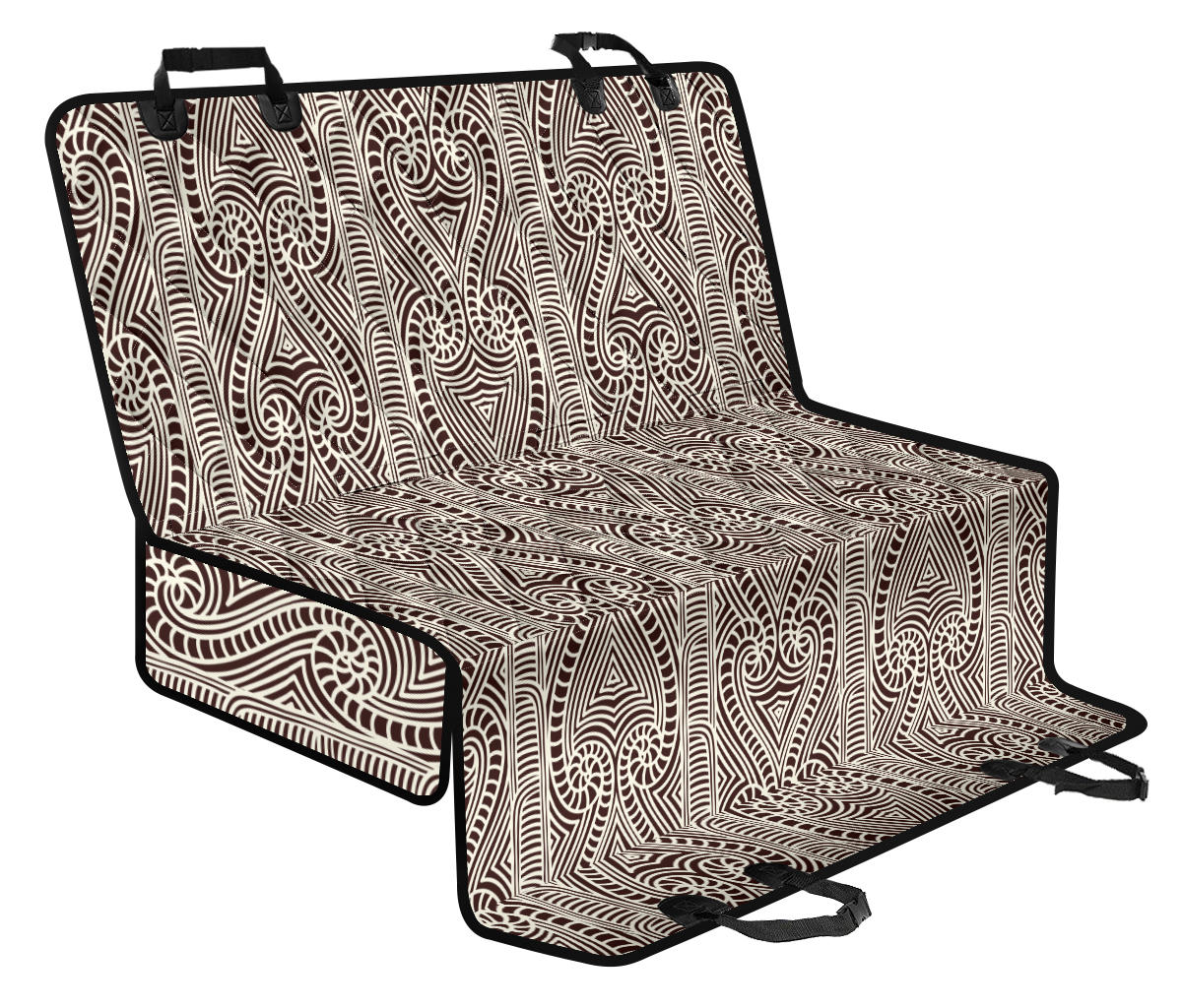 Maori Pattern Print Design 04 Rear Dog Car Seat Cover Hammock