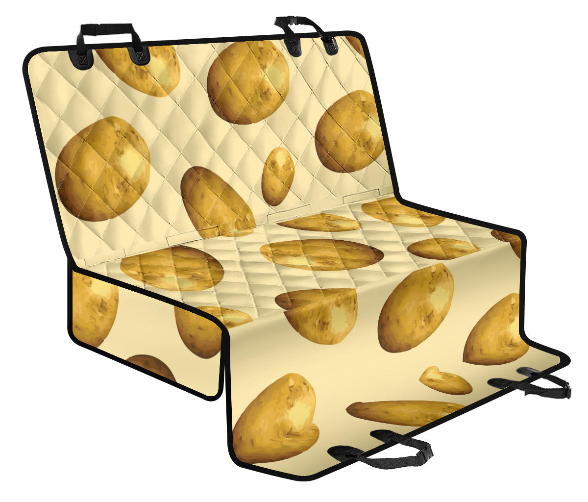 Potato Pattern Print Design A01 Rear Dog Car Seat Cover Hammock