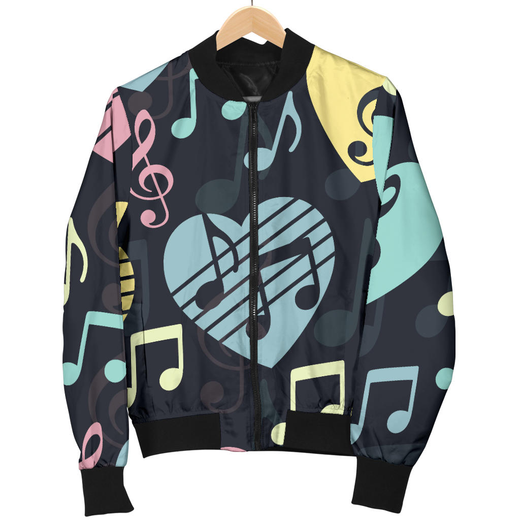 Music note Pattern Print Design A03 Men Bomber Jacket