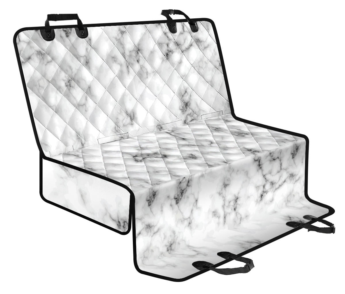 Marble Pattern Print Design 01 Rear Dog Car Seat Cover Hammock