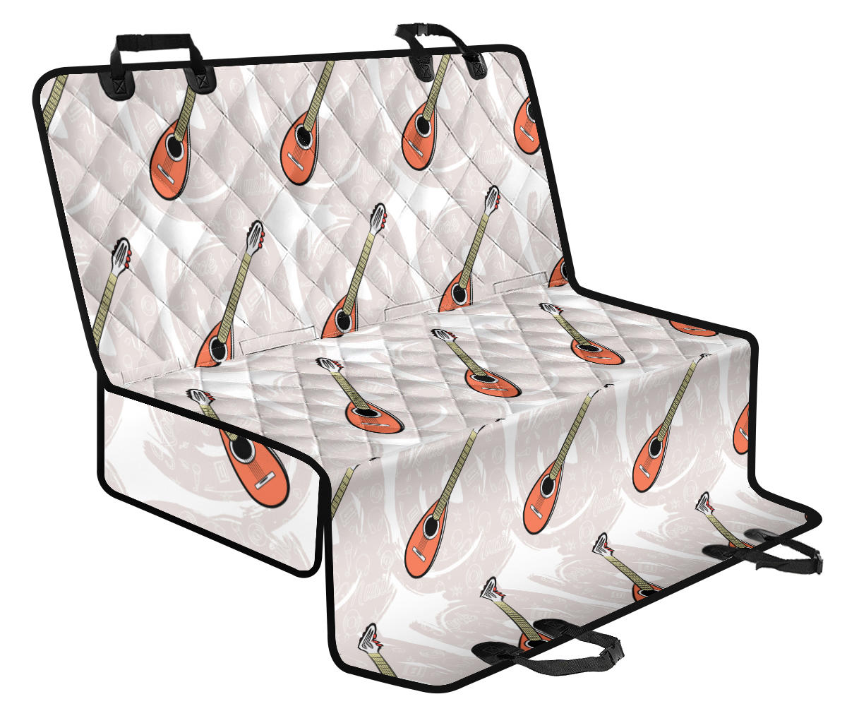 Mandolin Pattern Print Design 03 Rear Dog Car Seat Cover Hammock
