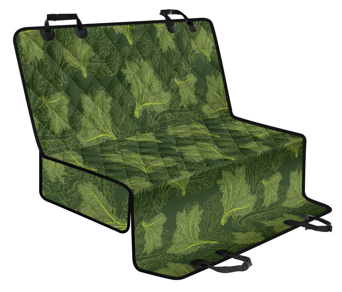 Kale Pattern Print Design 01 Rear Dog Car Seat Cover Hammock
