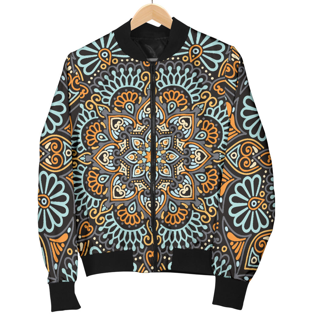 Mandala Pattern Print Design 05 Men Bomber Jacket