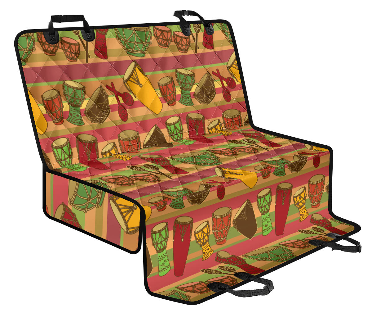 Percussion Pattern Print Design 01 Rear Dog Car Seat Cover Hammock