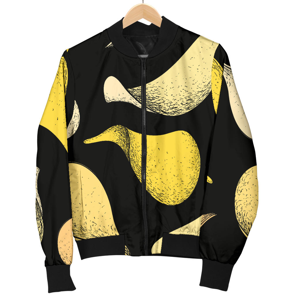 Potato Pattern Print Design A02 Men Bomber Jacket