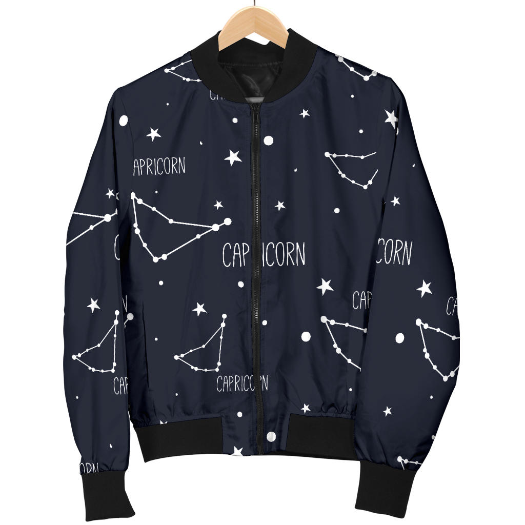 Capricorn Zodiac Pattern Print Design 01 Men Bomber Jacket