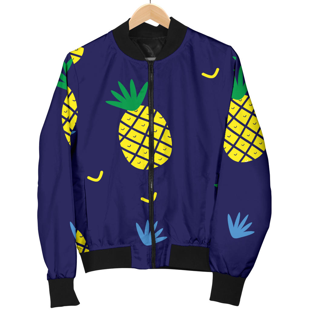 Pineapple Pattern Print Design A01 Men Bomber Jacket