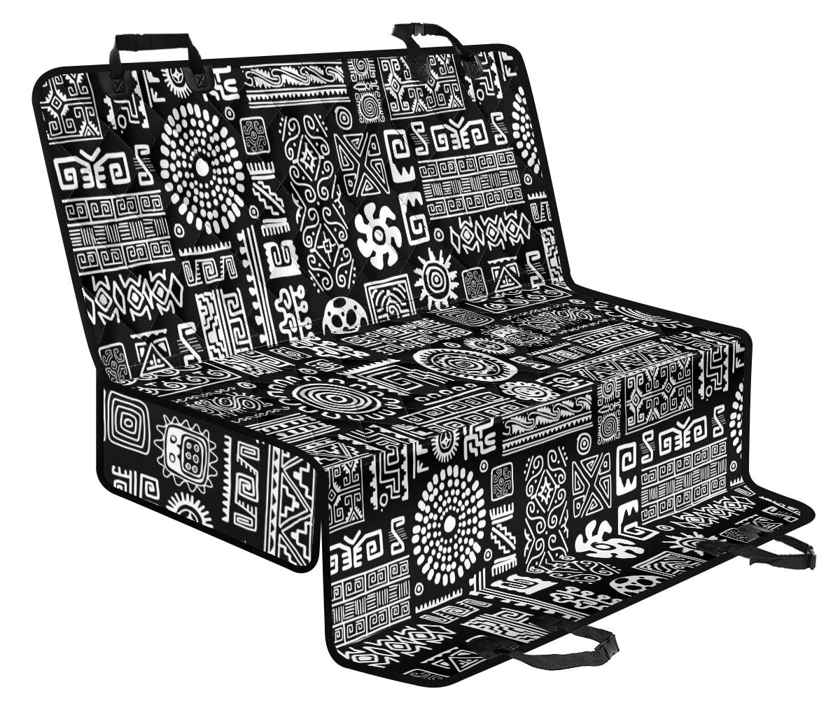 Polynesian Pattern Print Design A02 Rear Dog Car Seat Cover Hammock