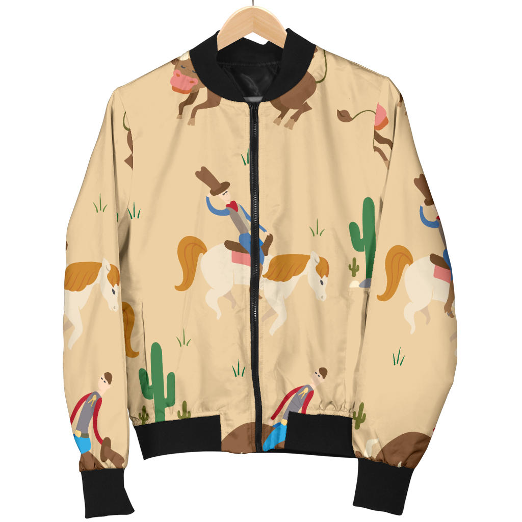 Rodeo Pattern Print Design A02 Men Bomber Jacket