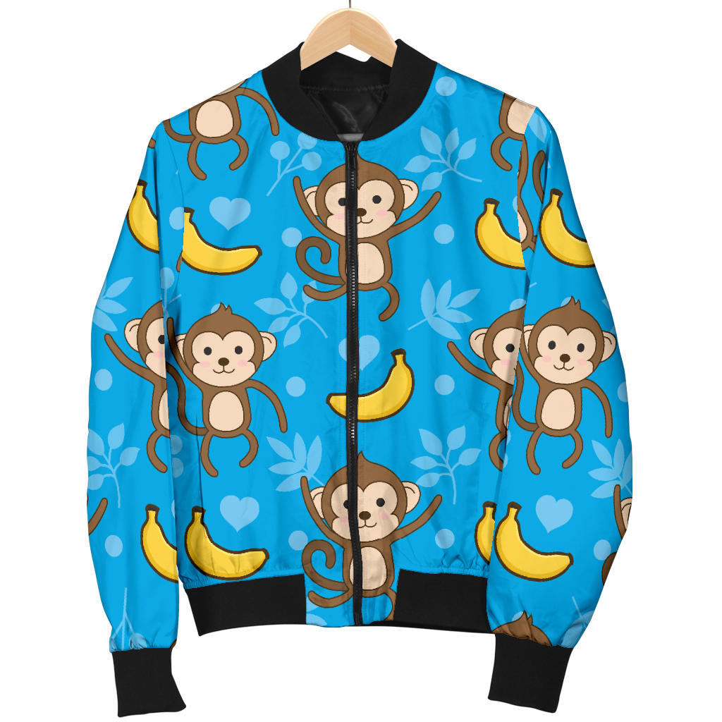 Monkey Pattern Print Design 05 Men Bomber Jacket