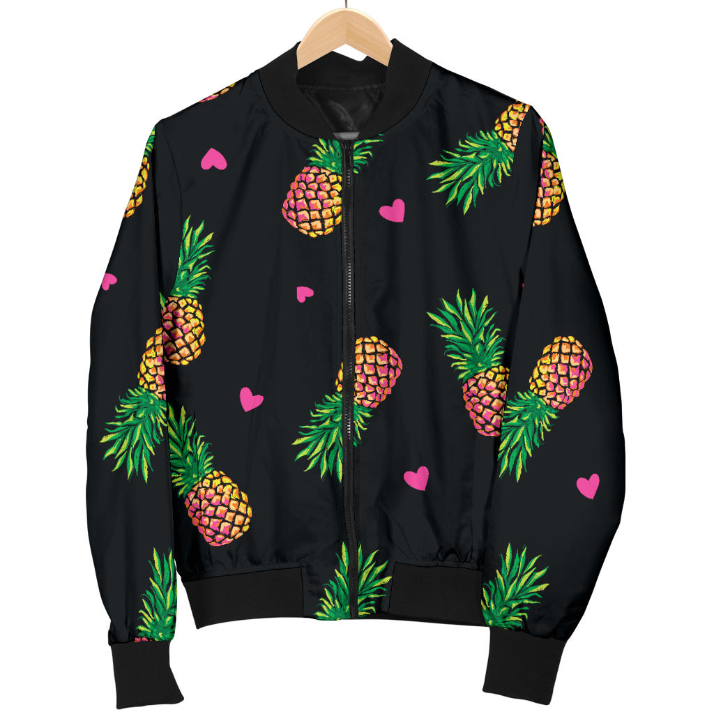 Neon Pineapple Pattern Print Design A04 Men Bomber Jacket