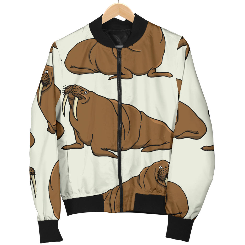 Walrus Pattern Print Design 03 Men Bomber Jacket