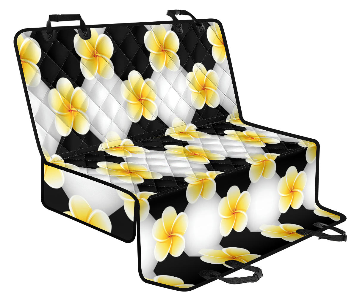Plumeria Pattern Print Design A04 Rear Dog Car Seat Cover Hammock