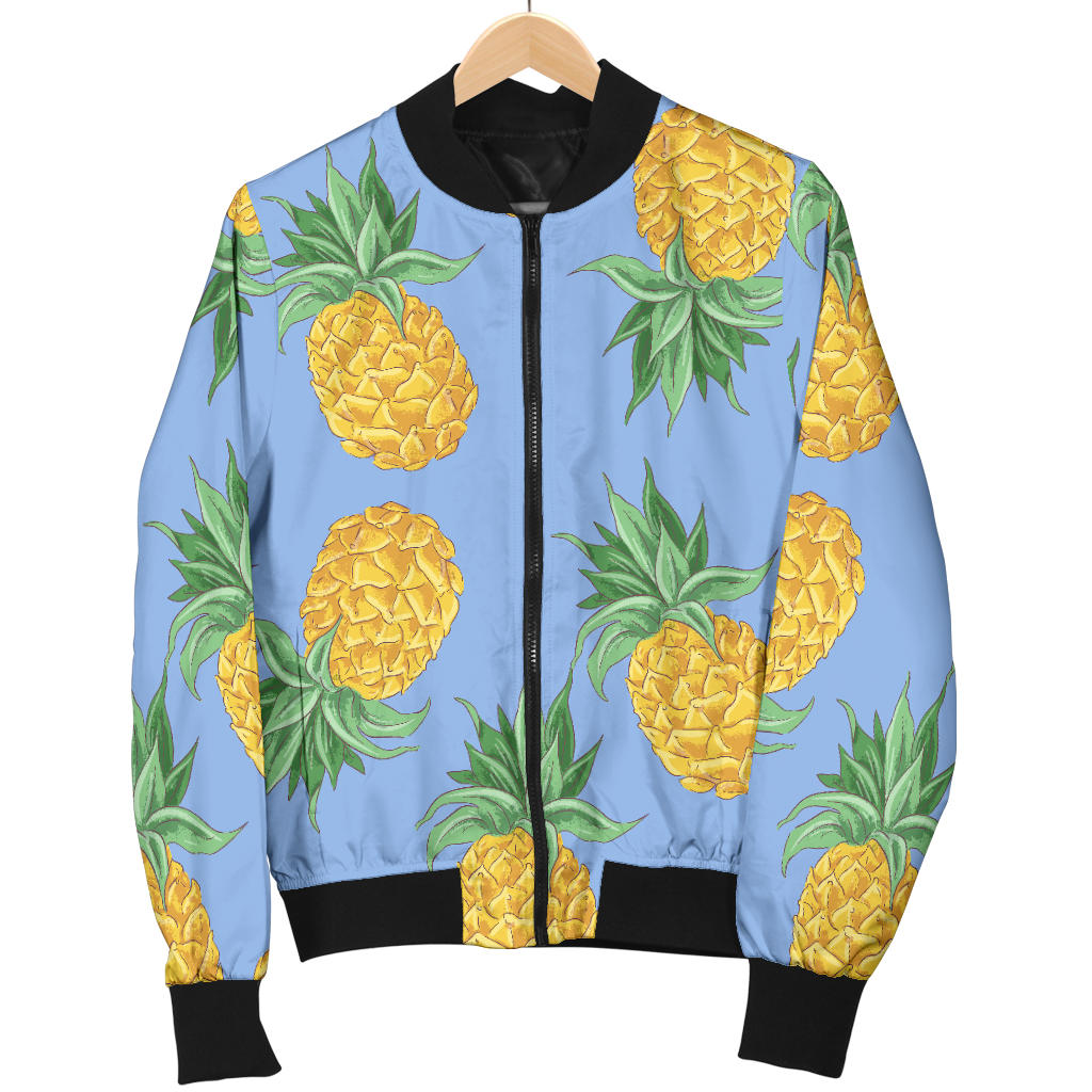 Pineapple Pattern Print Design A04 Men Bomber Jacket