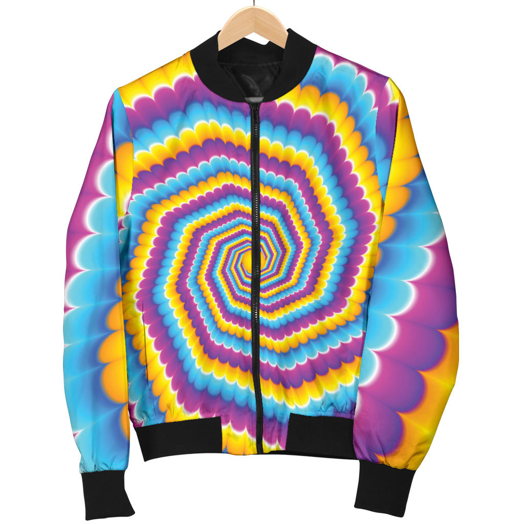 Optical illusion Pattern Print Design A04 Men Bomber Jacket