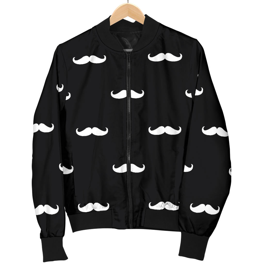 Mustache Pattern Print Design A04 Men Bomber Jacket