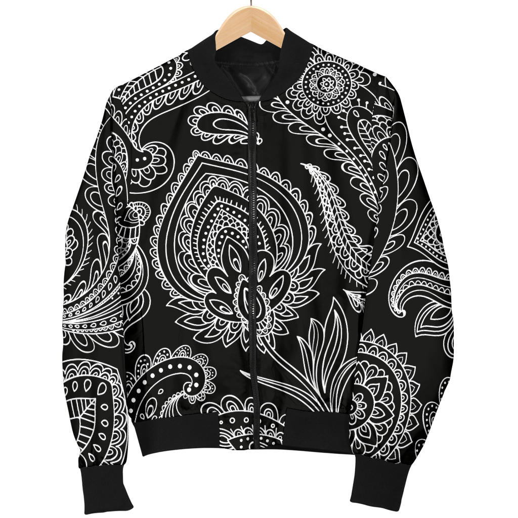 Paisley Pattern Print Design A04 Men Bomber Jacket