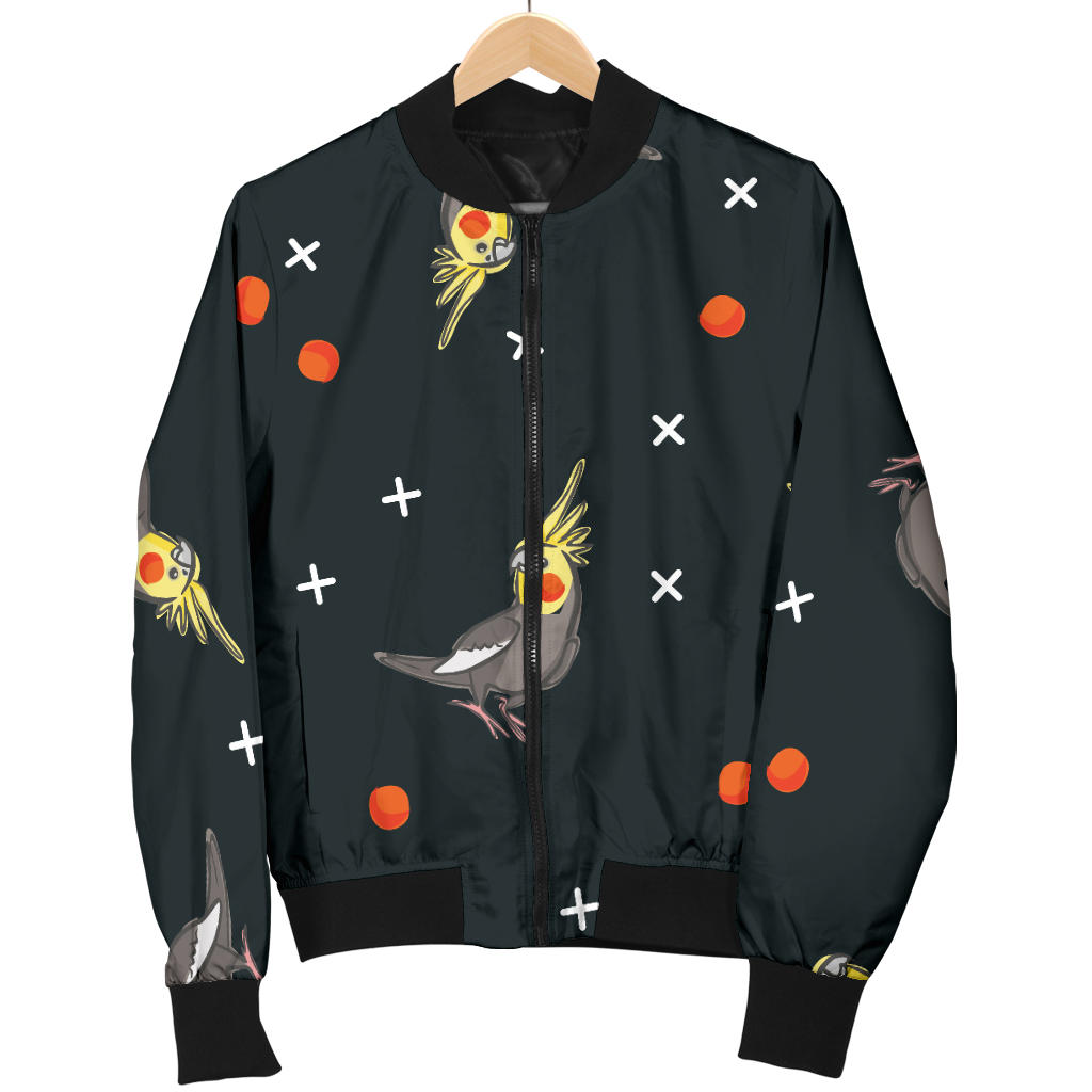 Cockatiel Pattern Print Design 02 Men Bomber Jacket