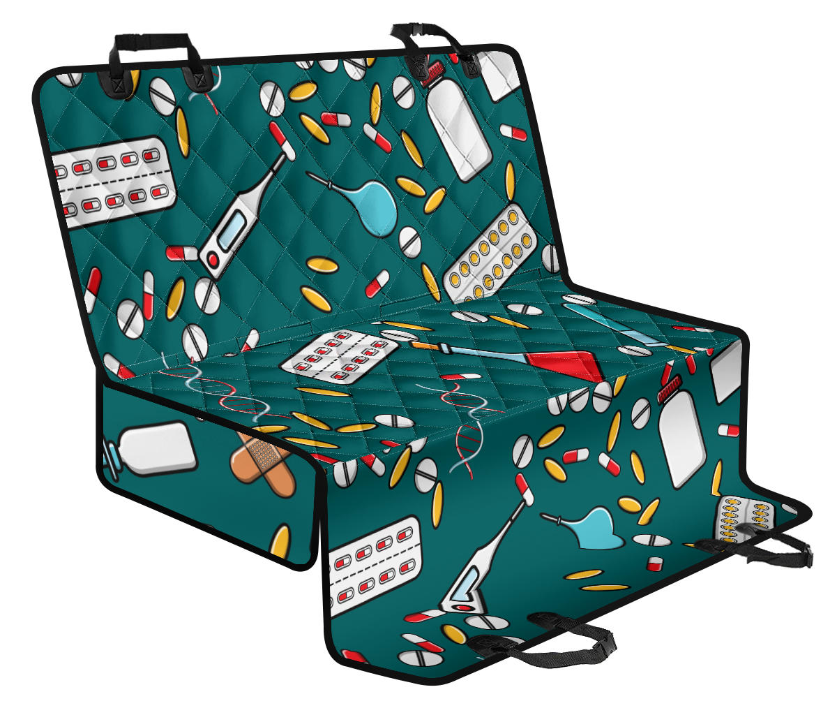 Nurse Pattern Print Design A05 Rear Dog Car Seat Cover Hammock