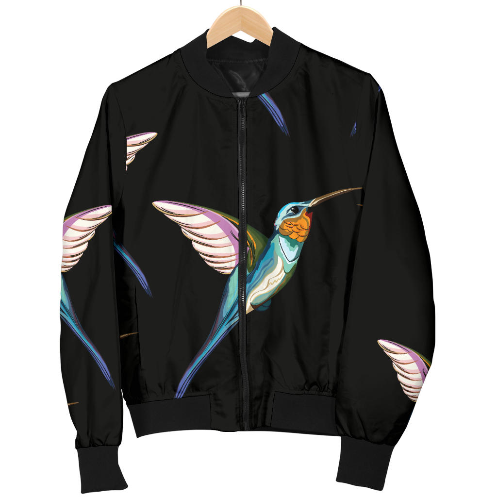 Hummingbird Pattern Print Design 06 Men Bomber Jacket