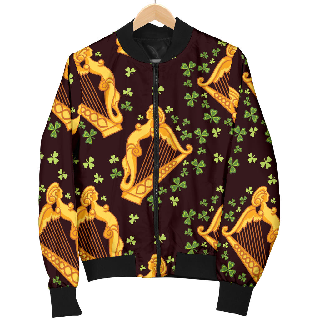 Harp Pattern Print Design 02 Men Bomber Jacket
