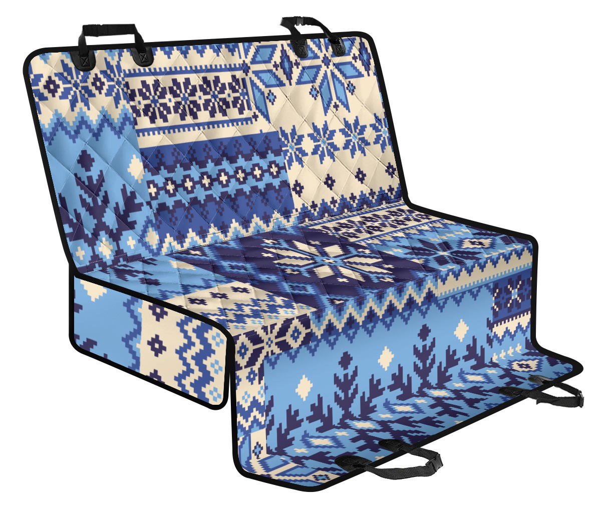 Nordic Pattern Print Design A04 Rear Dog Car Seat Cover Hammock