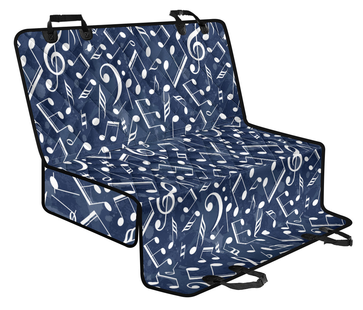 Music note Pattern Print Design A02 Rear Dog Car Seat Cover Hammock