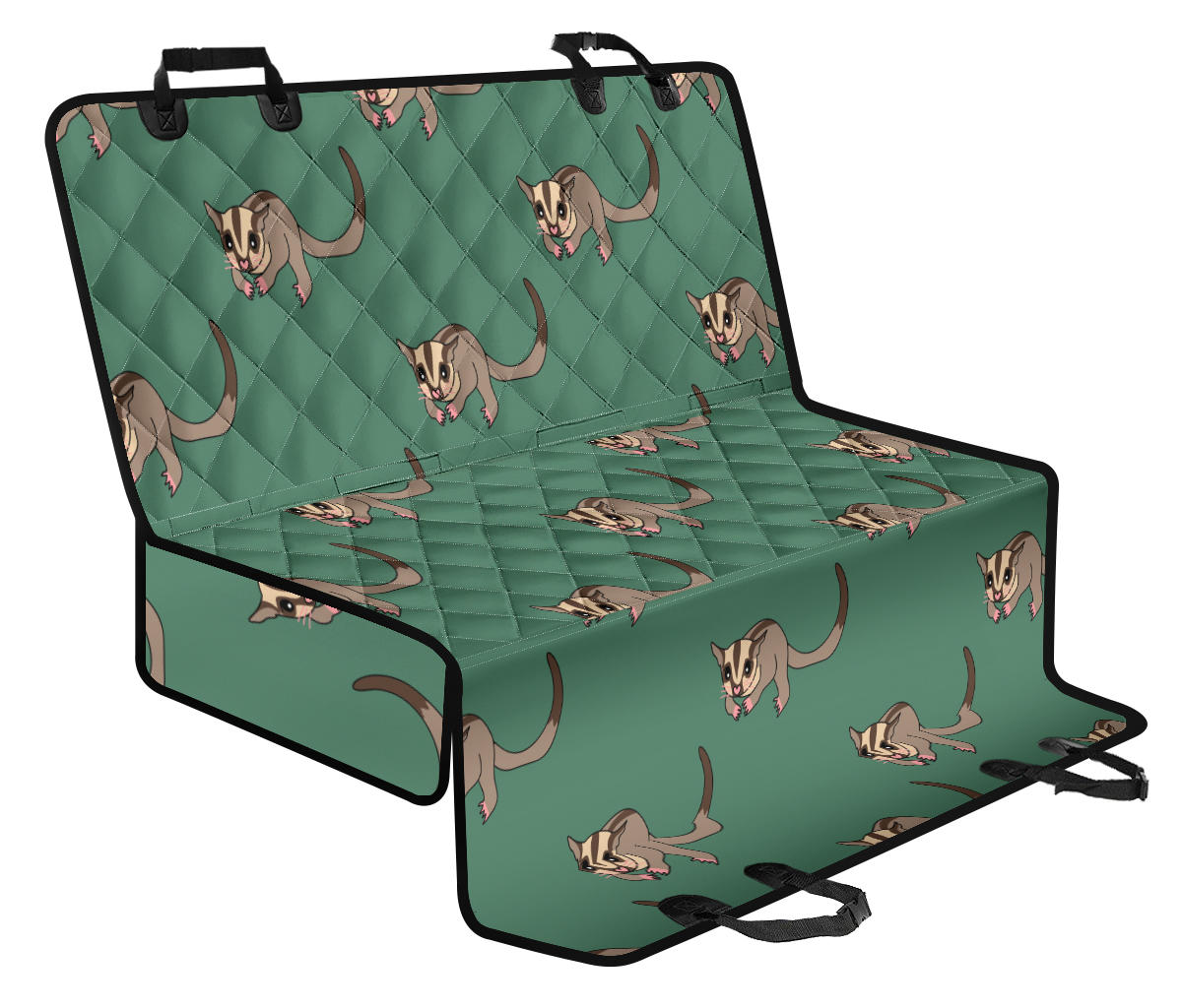 Sugar Glider Pattern Print Design 01 Rear Dog Car Seat Cover Hammock