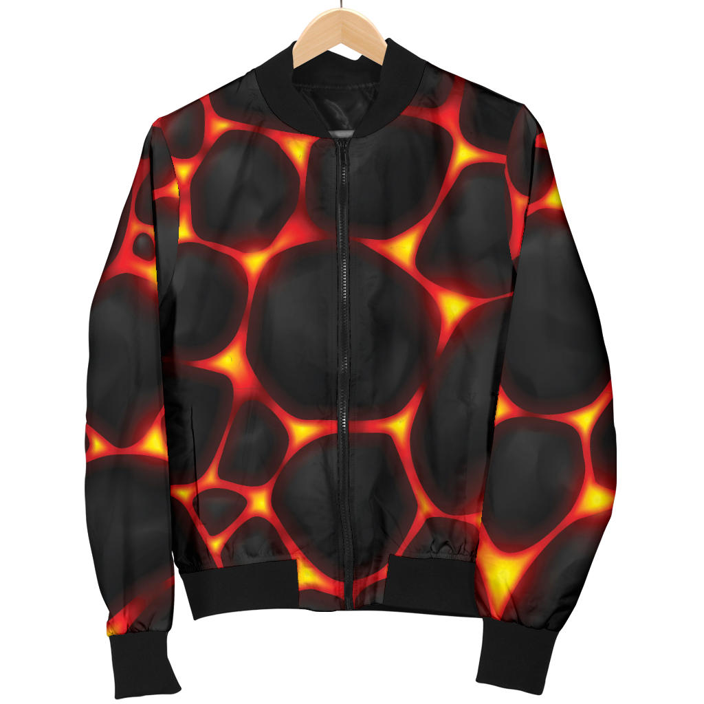 Lava Pattern Print Design 01 Men Bomber Jacket