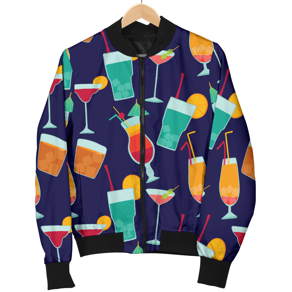 Cocktail Pattern Print Design 06 Men Bomber Jacket
