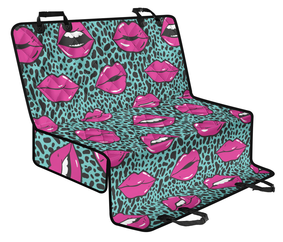 Lip Pattern Print Design 04 Rear Dog Car Seat Cover Hammock