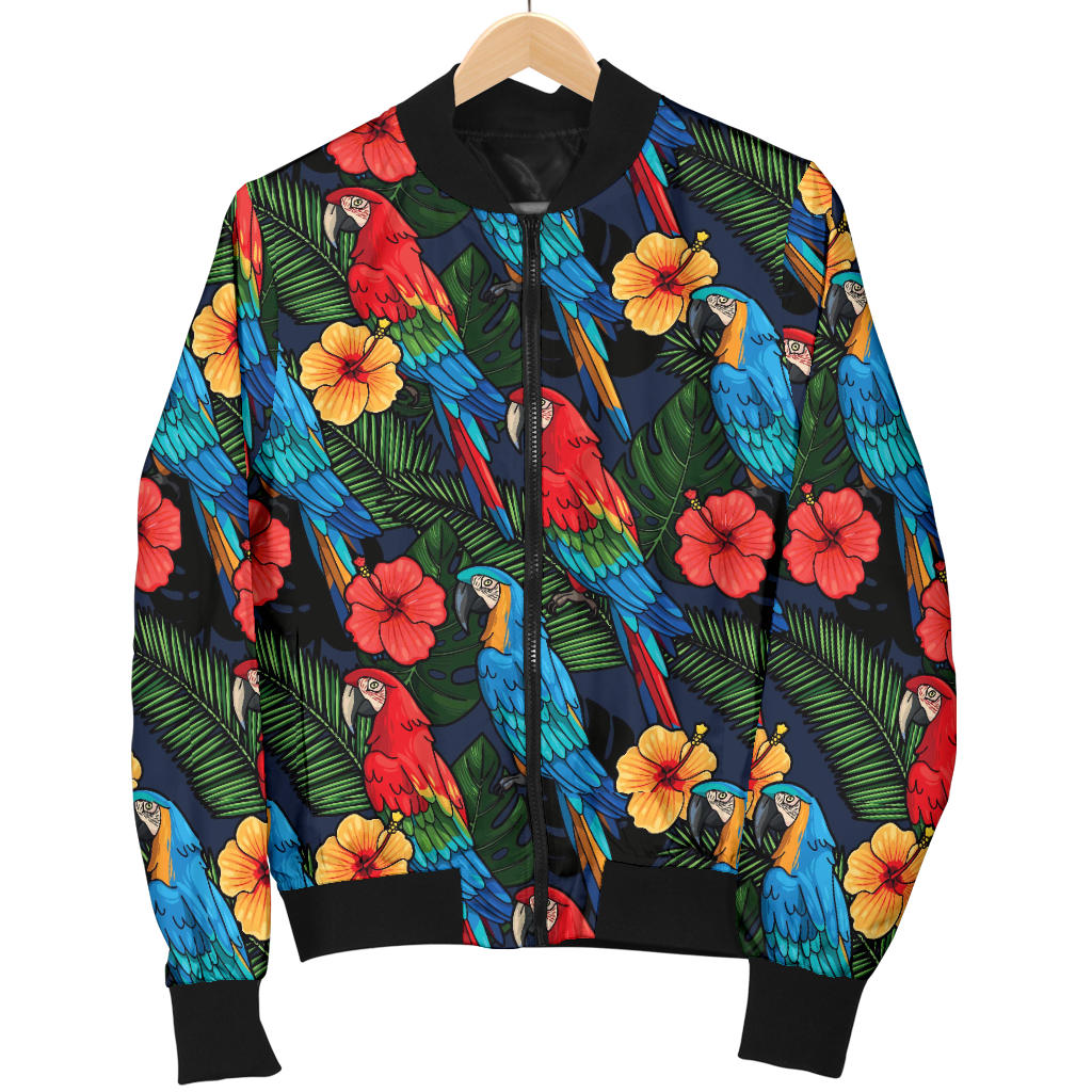 Parrot Pattern Print Design A01 Men Bomber Jacket