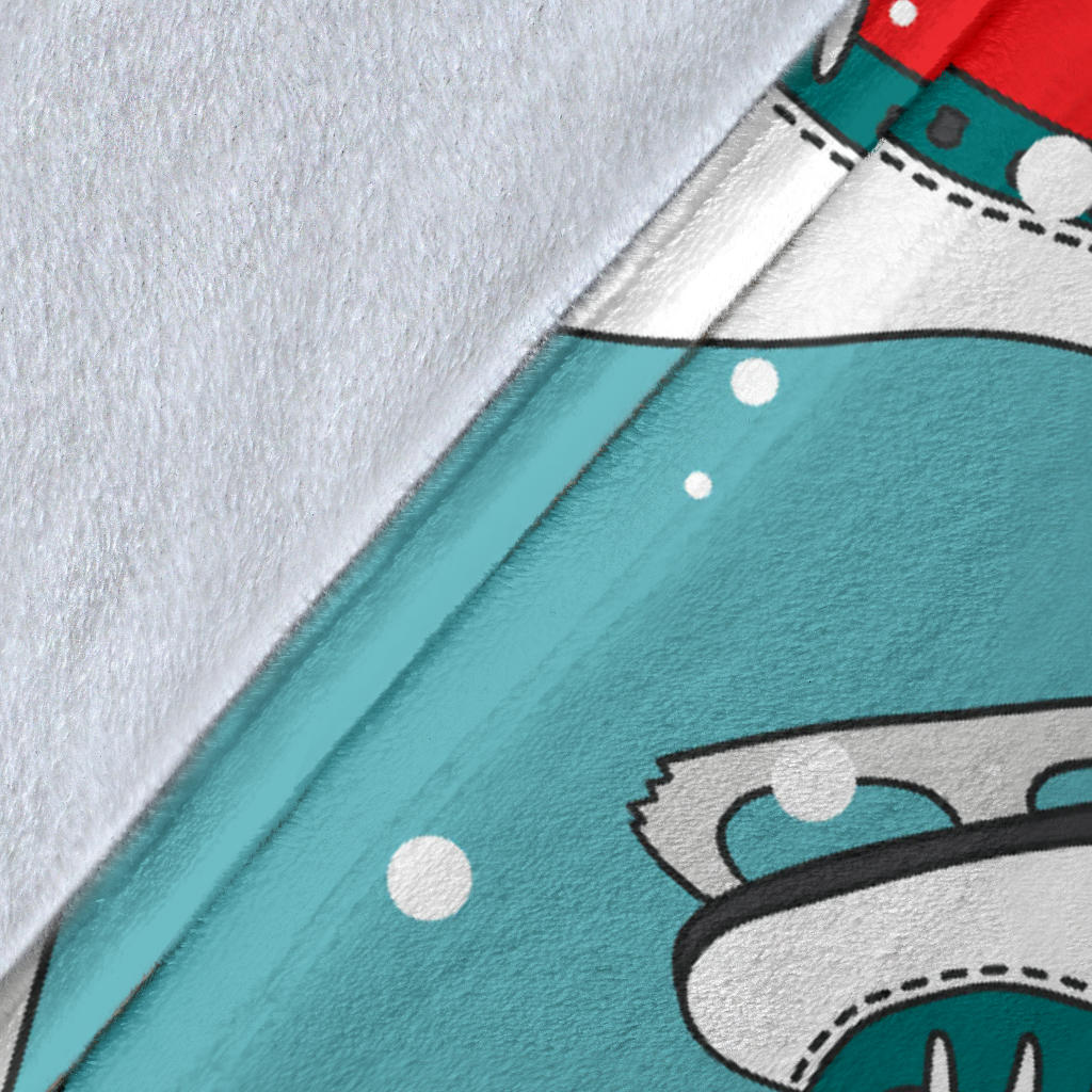 Ice Skate Pattern Print Design 03 Premium Blanket