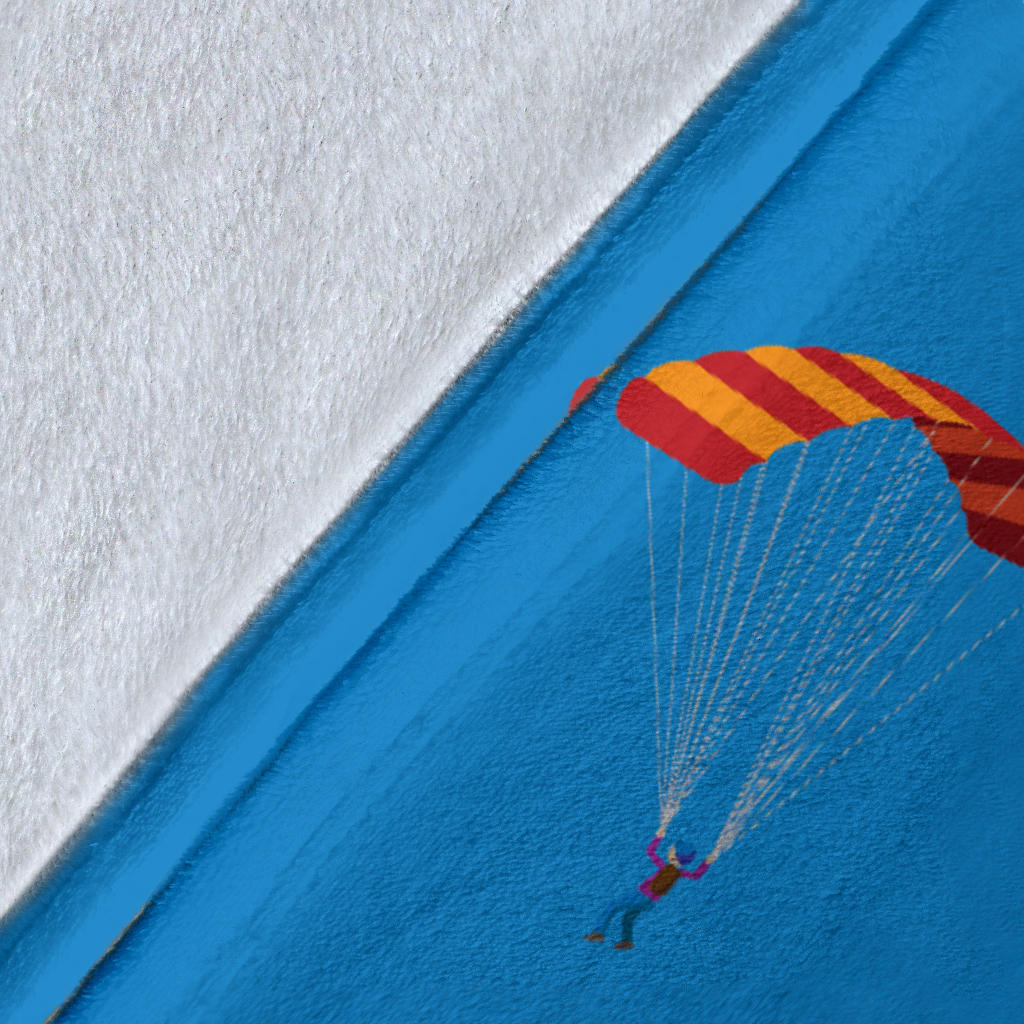 Skydiving Pattern Print Design 02 Premium Blanket