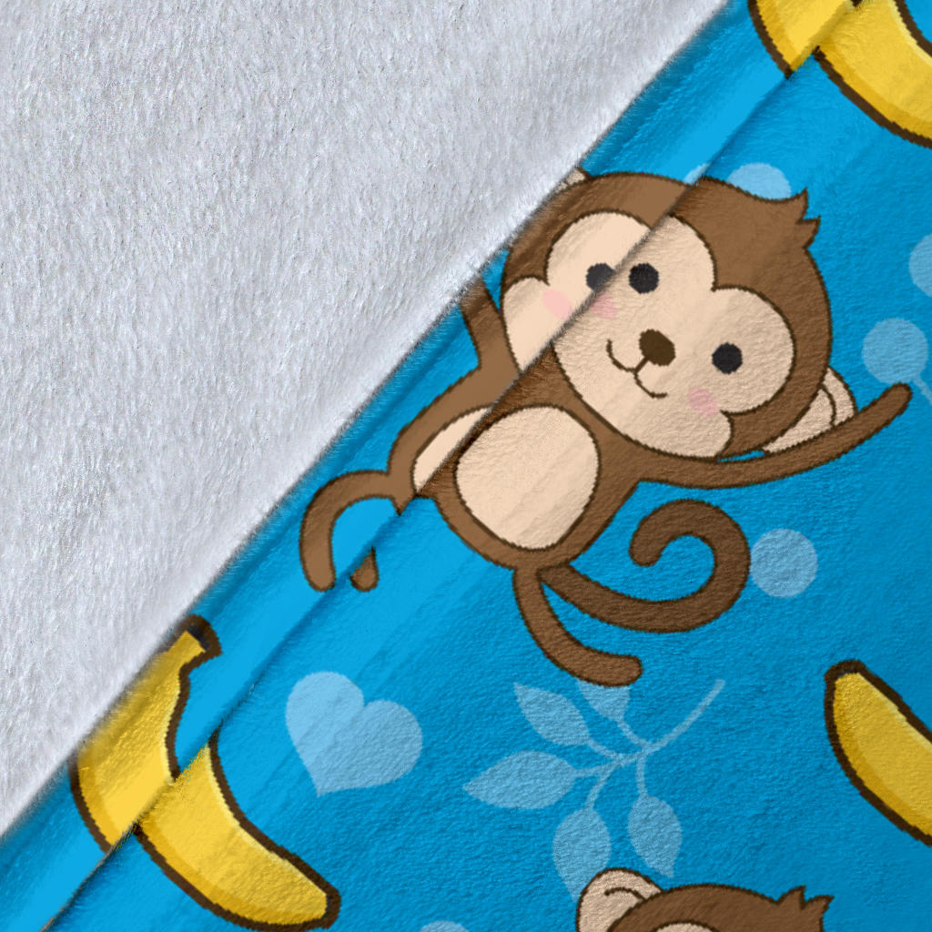 Monkey Pattern Print Design 05 Premium Blanket