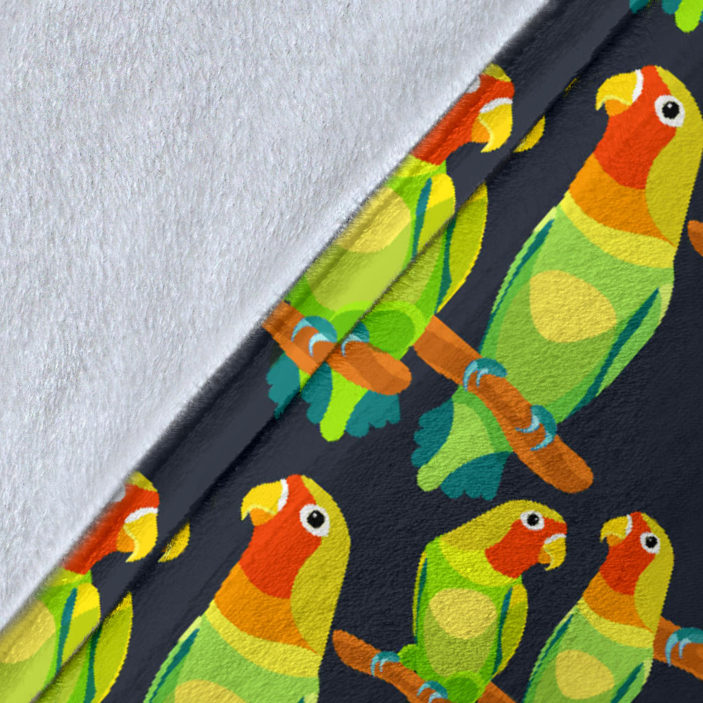 Lovebird Pattern Print Design 01 Premium Blanket