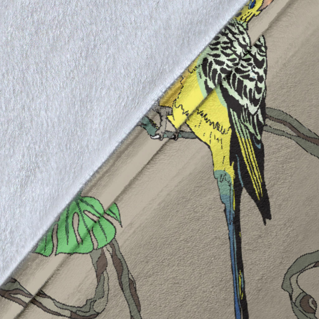 Parakeet Pattern Print Design A02 Premium Blanket