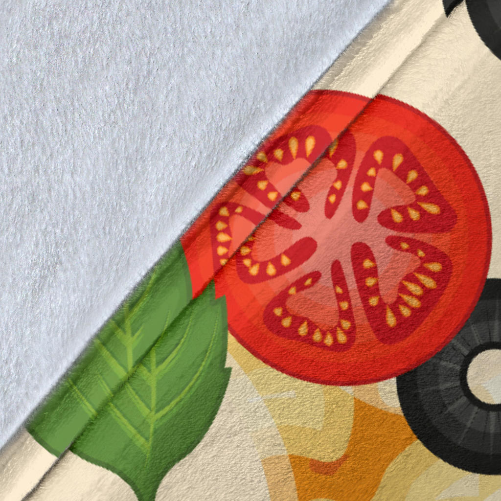 Pizza Pattern Print Design A05 Premium Blanket