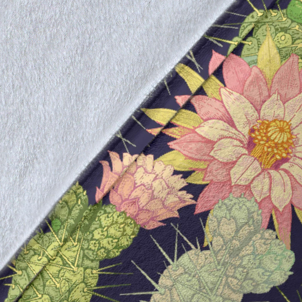 Cactus Pattern Print Design 01 Premium Blanket