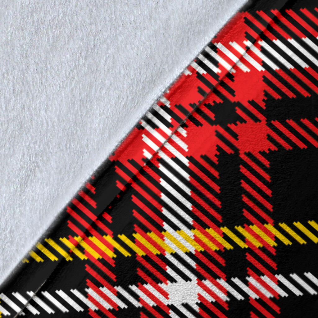 Plaid Red Pattern Print Design A03 Premium Blanket