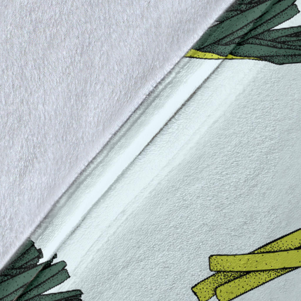 Leek Pattern Print Design 03 Premium Blanket