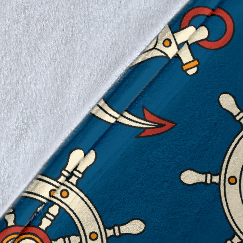 Anchor Pattern Print Design 02 Premium Blanket