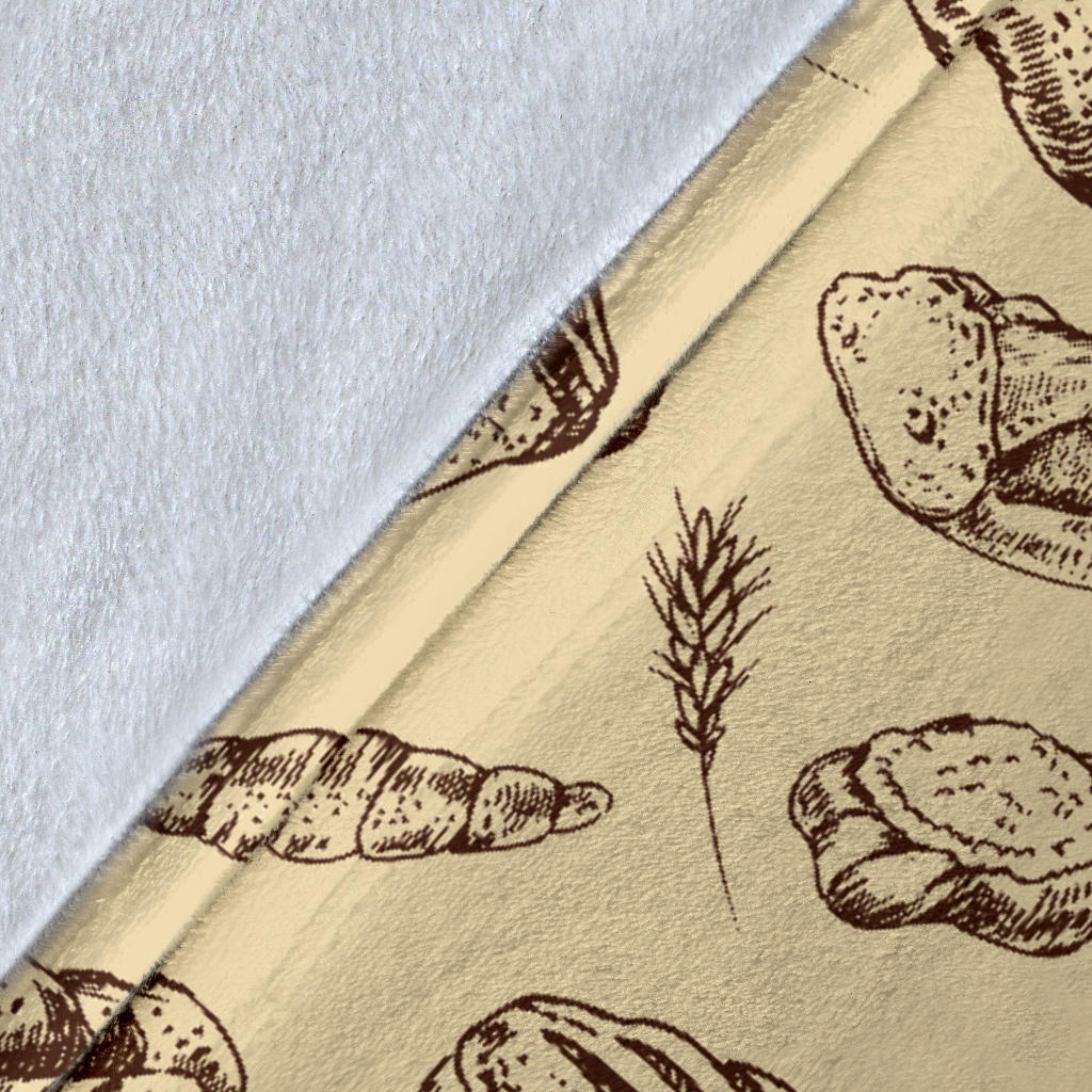 Bread Pattern Print Design 04 Premium Blanket