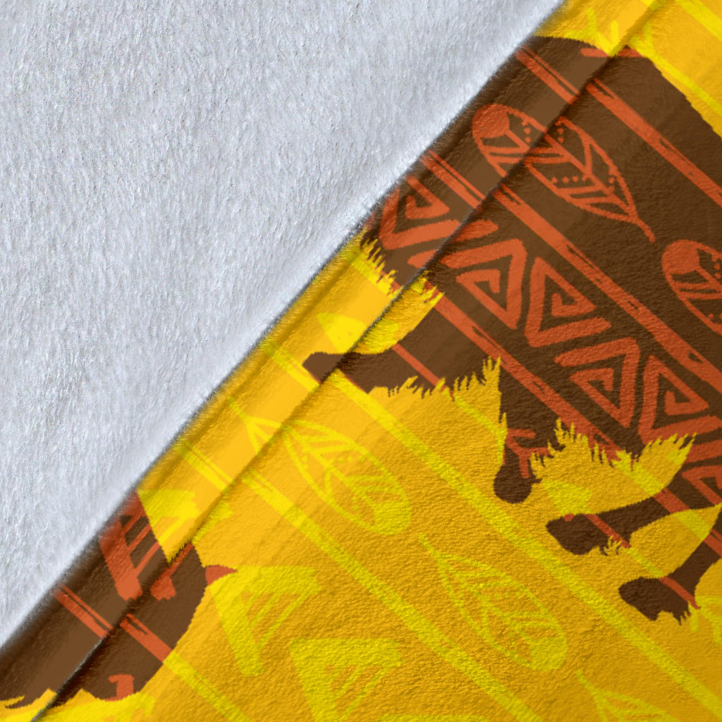 Bison Native Pattern Print Design 01 Premium Blanket