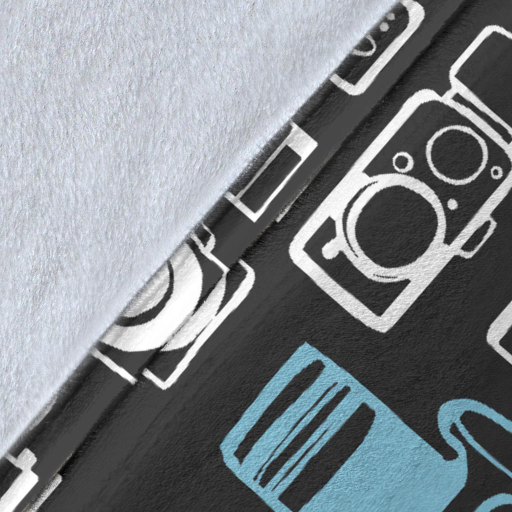 Camera Pattern Print Design 04 Premium Blanket
