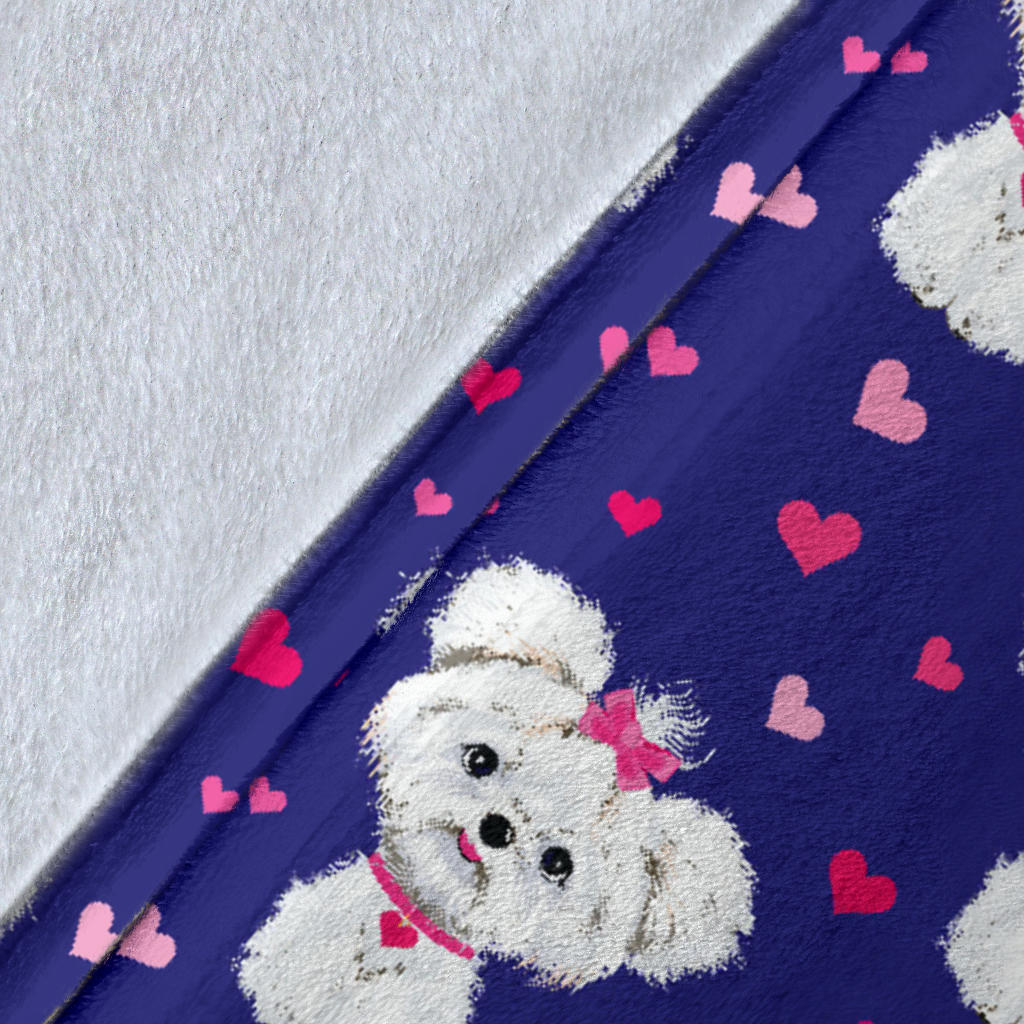 Maltese Pattern Print Design 02 Premium Blanket