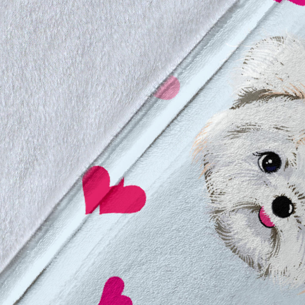 Maltese Pattern Print Design 03 Premium Blanket