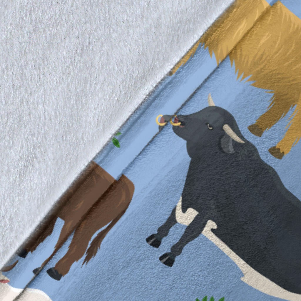 Cattle Pattern Print Design 02 Premium Blanket