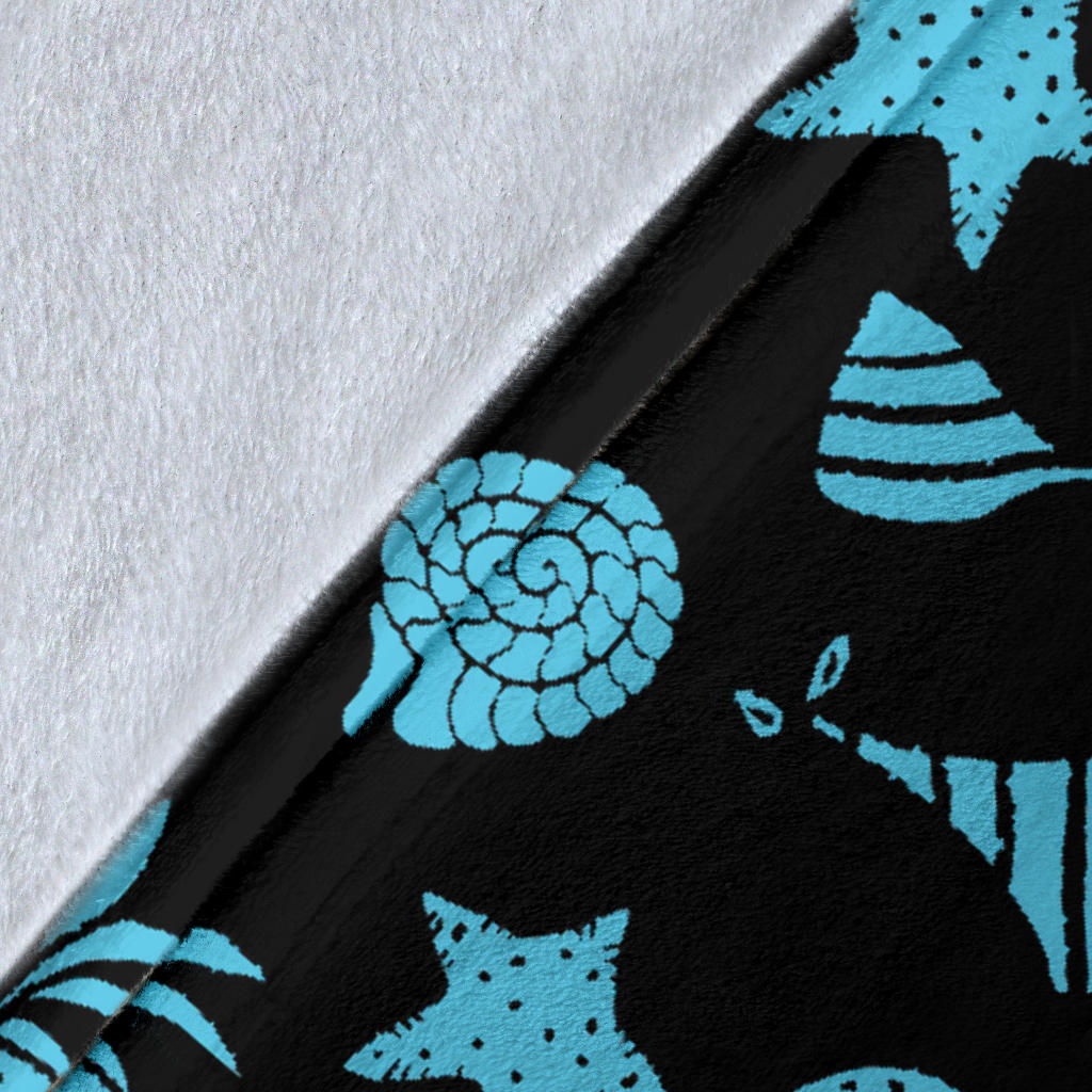 Beach Scene Pattern Print Design 03 Premium Blanket