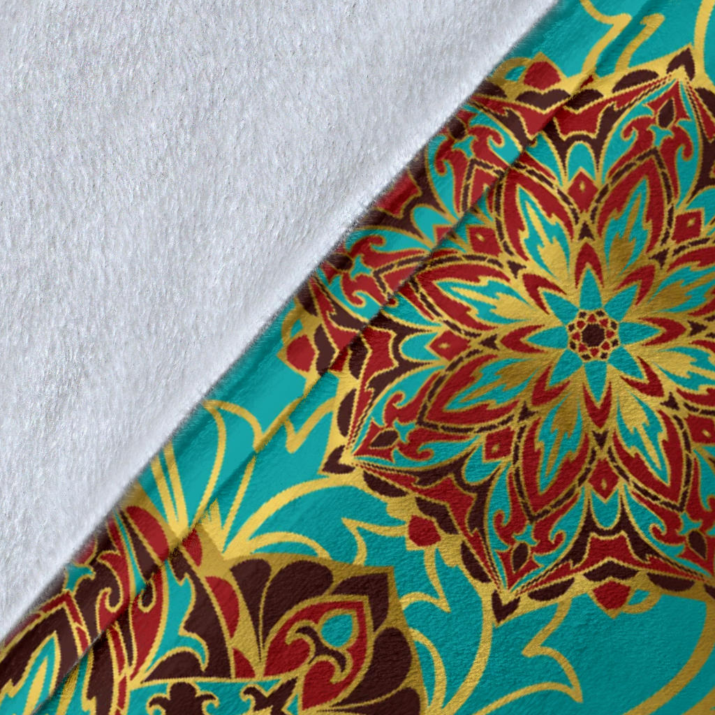 Medallion Pattern Print Design 02 Premium Blanket